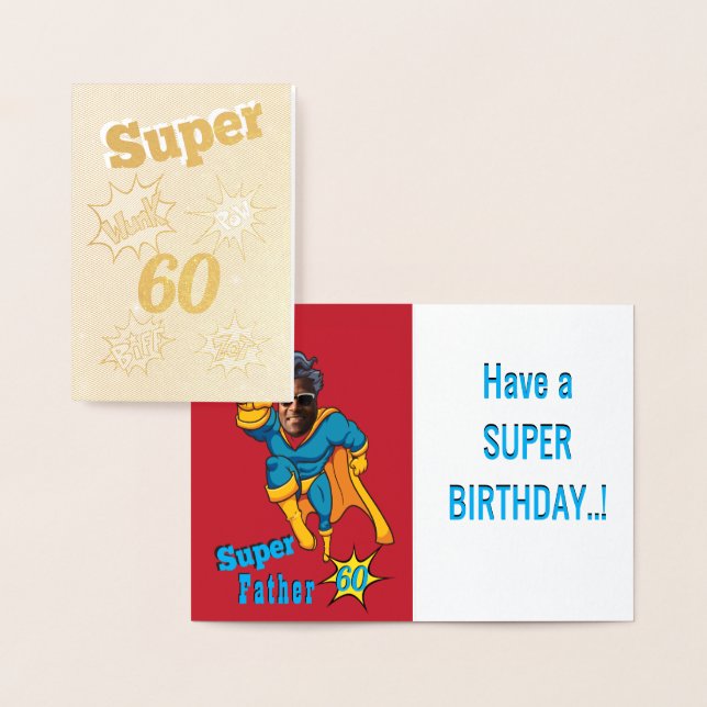 Justice Superhero Photo Template Dad Birthday (Display)