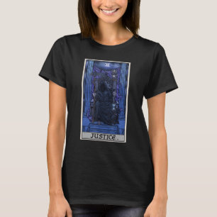Justice Tarot Card Grim Reaper Halloween Goth Horr T-Shirt