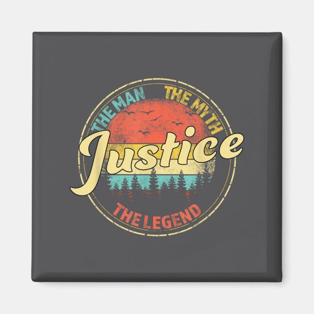 Justice The Man The Myth The Legend D Name  Magnet (Front)