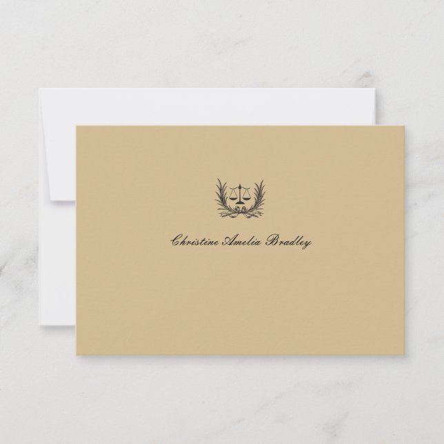 Justice Wreath Personalised Notecard/Thank You Thank You Card (Front)