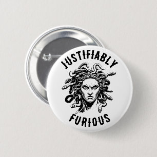 Justifiably Furious feat. Medusa 6 Cm Round Badge