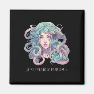 Justifiably Furious Medusa Greek Mythology Feminis Magnet