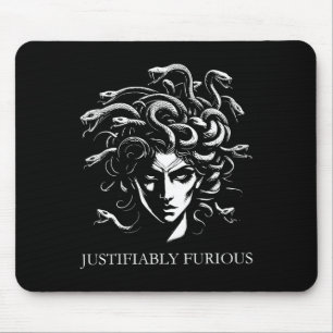 Justifiably Furious Medusa Greek Mythology Feminis Mouse Pad