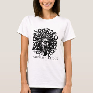 Justifiably Furious Medusa Greek Mythology Feminis T-Shirt