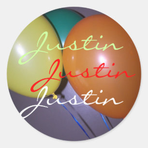 justin balloons sticker