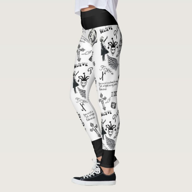 JUSTIN BIEBER TATTOOS LEGGINGS (Left)