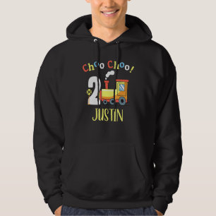 Justin Choo Choo Two Train 2nd Birthday Turning 2 Hoodie