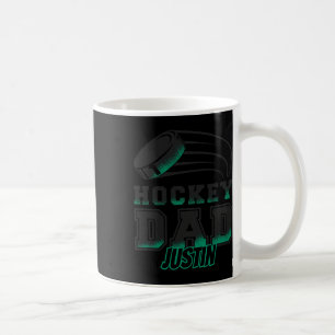 Justin Hockey Dad With Puck Mens  Coffee Mug