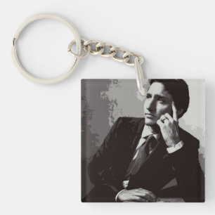 Justin Trudeau 2015 stylized Key Ring