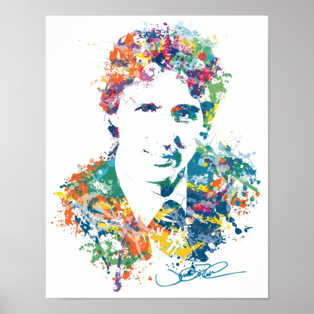 Justin Trudeau Digital Art Poster (Front)