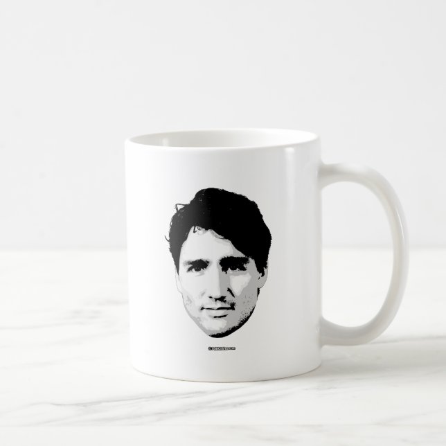 Justin Trudeau Head of Prime Minister -.png Coffee Mug (Right)