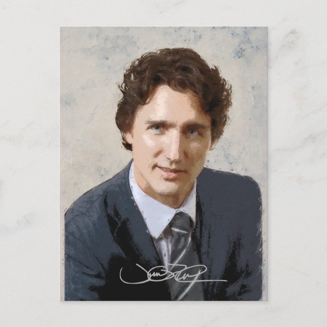 Justin Trudeau Holiday Postcard (Front)