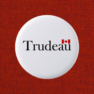 Justin Trudeau Official Canadian Flag Light-Color 6 Cm Round Badge