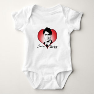 Justin Trudeau Signature Heart -.png Baby Bodysuit