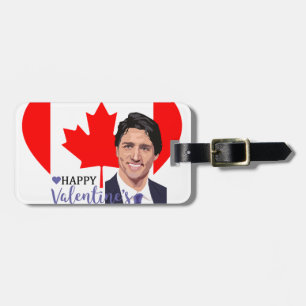 justin trudeau valentine luggage tag