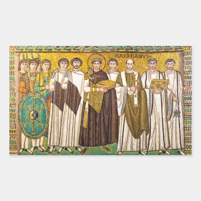 Justinian the Great Roman emperor Rectangular Sticker (Front)