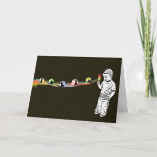 Justin's Popsicle Rainbow Note Card