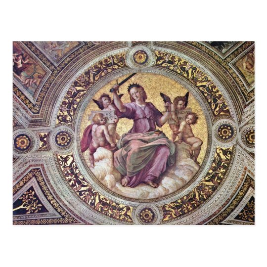 Justitia Tondo By Raffael (Best Quality) Postcard