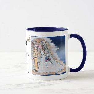 JustMarried bride and groom mug