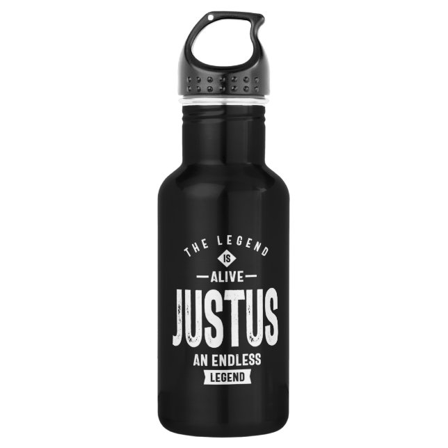 Justus Personalised Name Birthday Gift 532 Ml Water Bottle (Front)