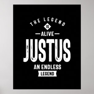 Justus Personalised Name Birthday Gift Poster