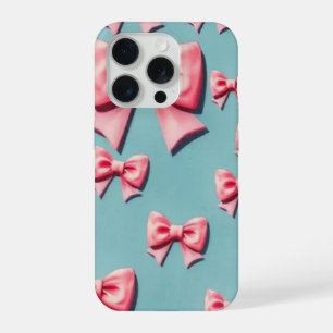 Jusy Coquette Bow Phone Case for iPhone, Cute Pink