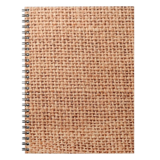 Jute bag sack beige color brown notebook (Front)