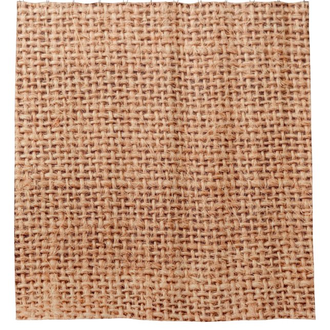 Jute bag sack beige colour brown shower curtain (Front)