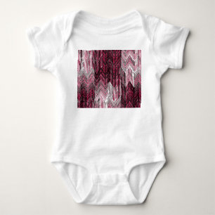 Jute Geometric Ethnic Modern Print. Baby Bodysuit