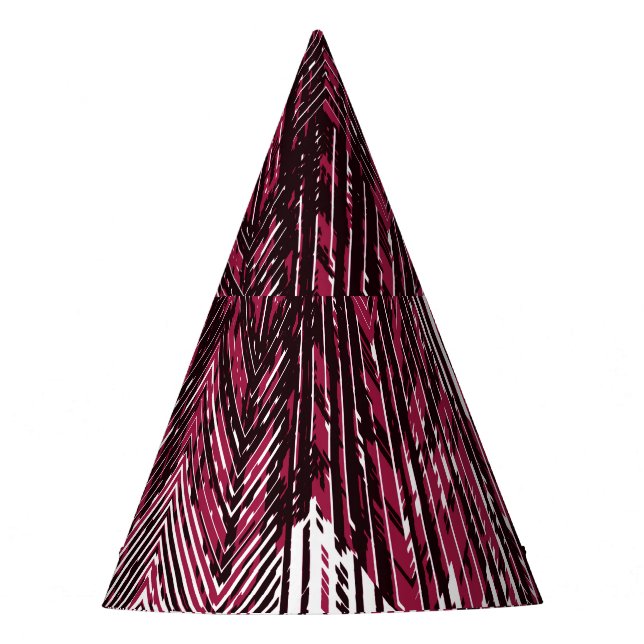 Jute Geometric Ethnic Modern Print. Party Hat (Front)