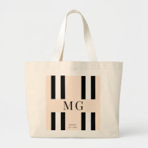 Jute shopper with initials Shopping bag, beach bag