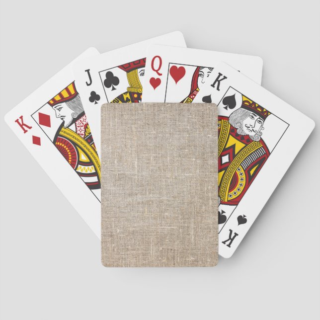Jute Textile Playing Cards (Back)