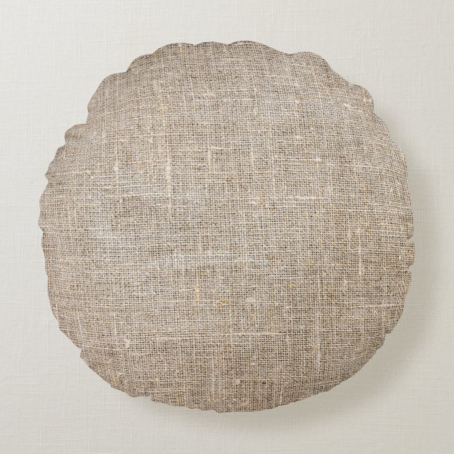 Jute Textile Round Cushion (Front)