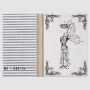 Jute Ticking Dress Form Fairy Tissue Tissue Paper