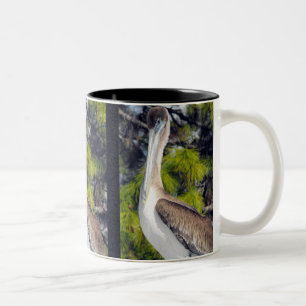Juvenile Brown Pelican Two-Tone Coffee Mug