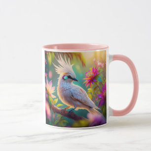 Juvenile Crested Blush Feather Dove Fantasy Bird Mug