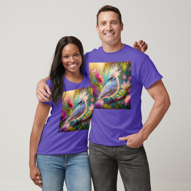 Juvenile Crested Blush Feather Dove Fantasy Bird T-Shirt (Unisex)