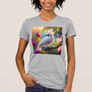 Juvenile Crested Blush Feather Dove Fantasy Bird T-Shirt