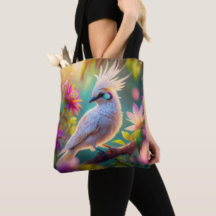 Juvenile Crested Blush Feather Dove Fantasy Bird Tote Bag