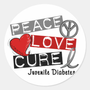 JUVENILE DIABETES CLASSIC ROUND STICKER