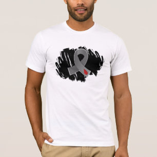 Juvenile Diabetes Grey Ribbon With Scribble T-Shirt
