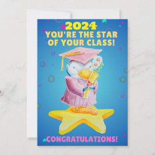 JUVENILE GRADUATION Flat Thank You Card