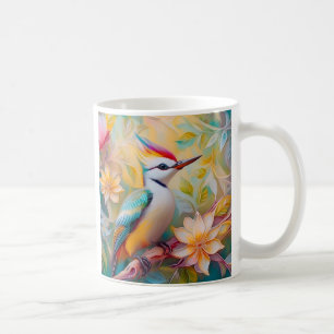 Juvenile Rainbow Woodpecker Fantasy Bird Coffee Mug