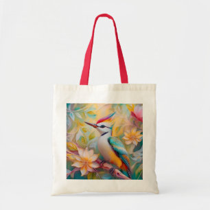 Juvenile Rainbow Woodpecker Fantasy Bird Tote Bag