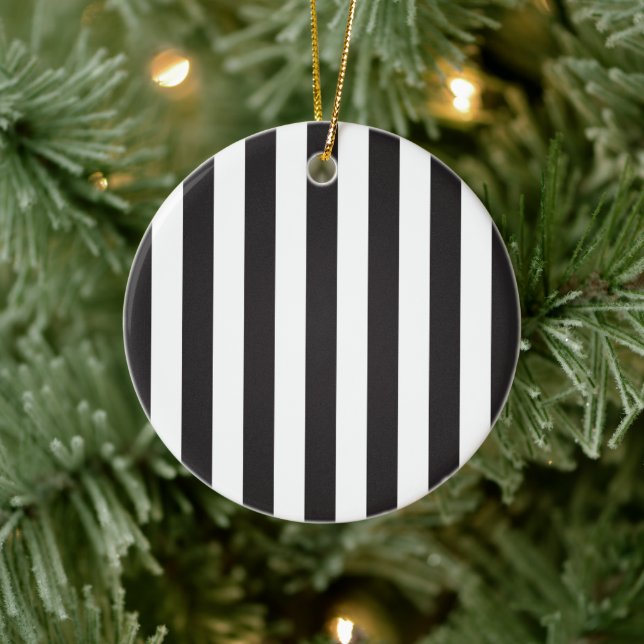 Juventus Torino stripes Ceramic Ornament (Tree)
