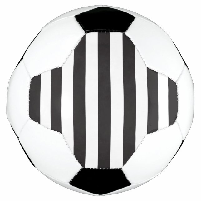 Juventus Torino stripes football club Italy black  Soccer Ball (Front)