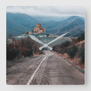 Jvari monastery Georgia Square Wall Clock