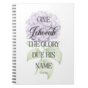 JW 2025 Year Text Notebook with Hydrangea