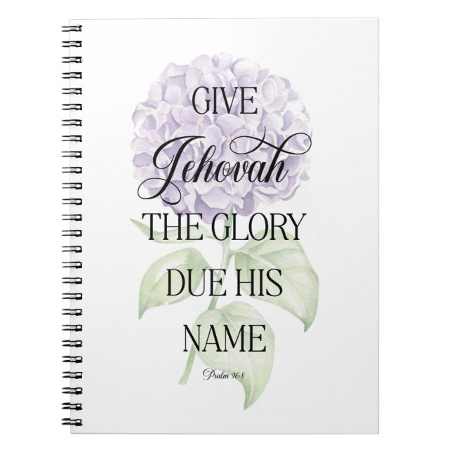JW 2025 Year Text Notebook with Hydrangea (Front)
