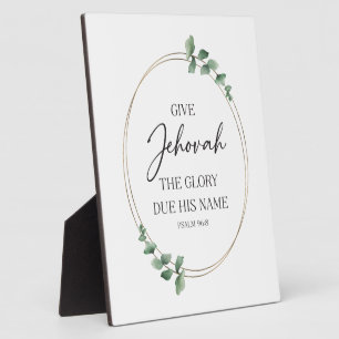 JW 2025 Year Text with Eucalyptus Plaque